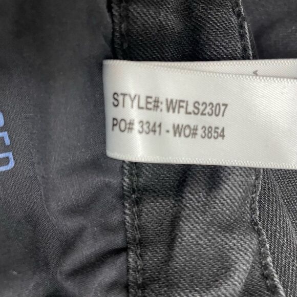 DU/ER DUER Performance Denim Straight Mid Jeans Aged Black Distressed Size 27 - Picture 12 of 13